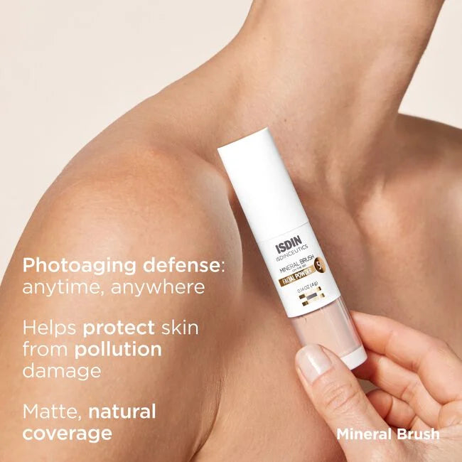 Isdin Isdinceutics, Mineral Brush, Photoaging defense: anytime, anywhere, Facial Powder 50, 0.14OZ(4g)