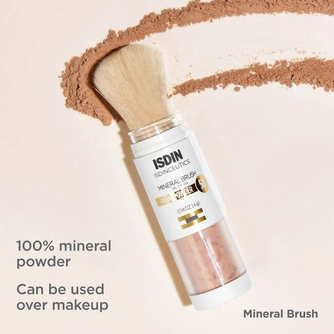 Isdin Isdinceutics, Mineral Brush, Photoaging defense: anytime, anywhere, Facial Powder 50, 0.14OZ(4g)