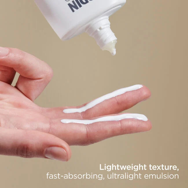 Isdin Photo Eryfotona Actinica, Ultralight Emulsion, Broad spectrum Sps 50+, Sunscreen with DNA Repairsomes and Antioxidants, Water Resistant, 100% Mineral Sunscreen, 3.4 FL OZ (100 ml)